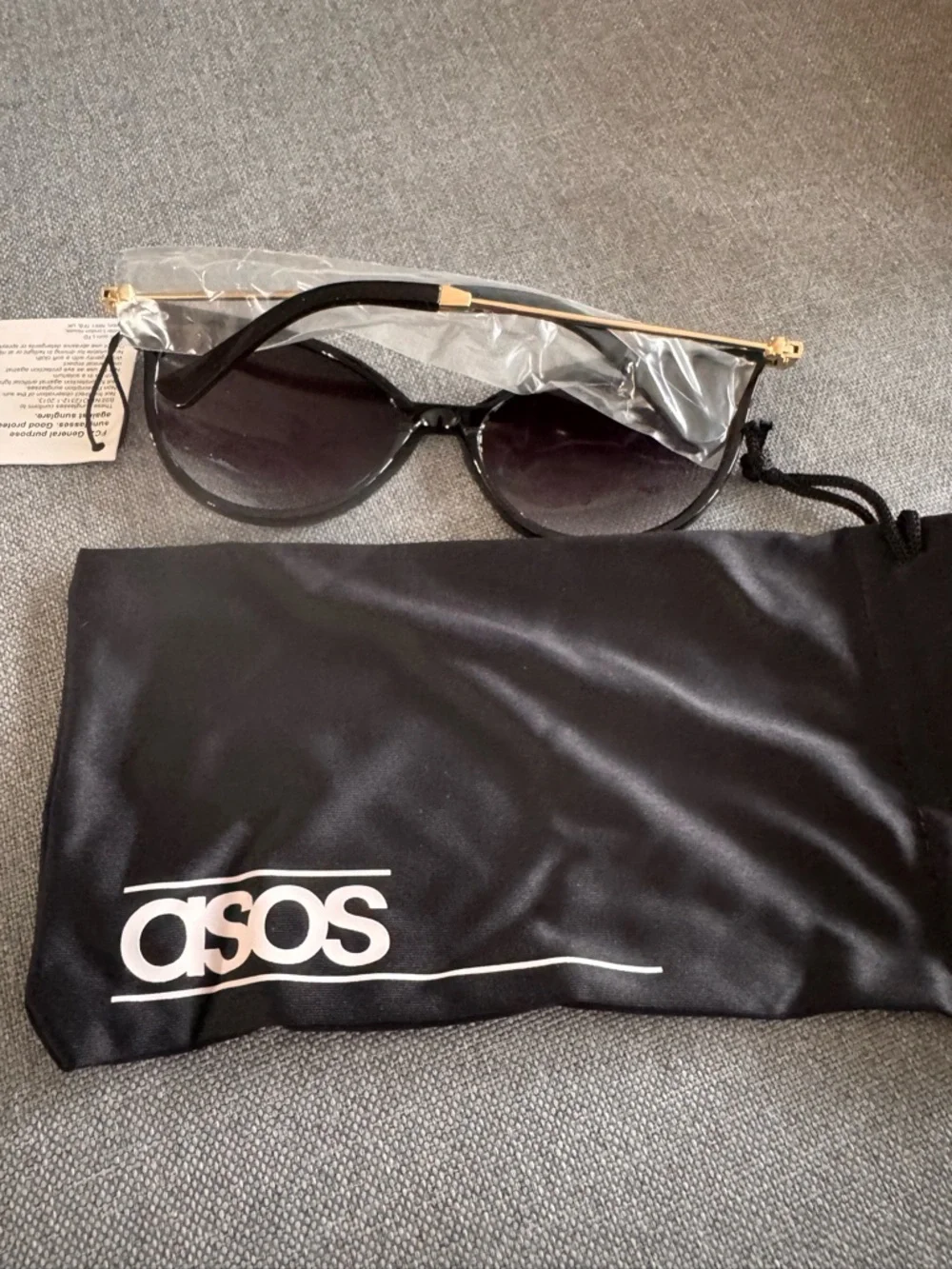 ASOS Black Cateye Women's Sunglasses with Gradient Lenses